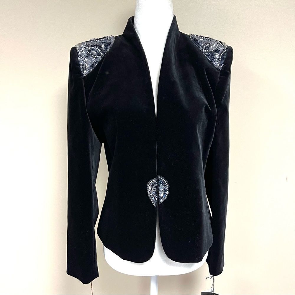 Vintage Sassoon velvet jacket with sequins. Size 8